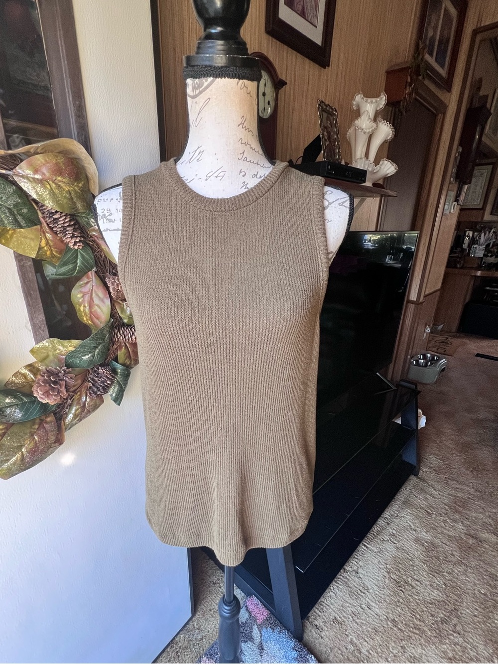 Madewell Shaker Ribbed Sleeveless Tunic Sweater tank.